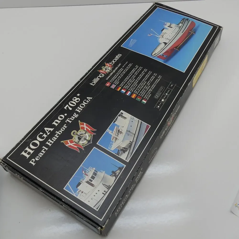 Billing Boats HOGA No.708 Pearl Harbor Tug 1:50 Wooden Model Kit Open Box